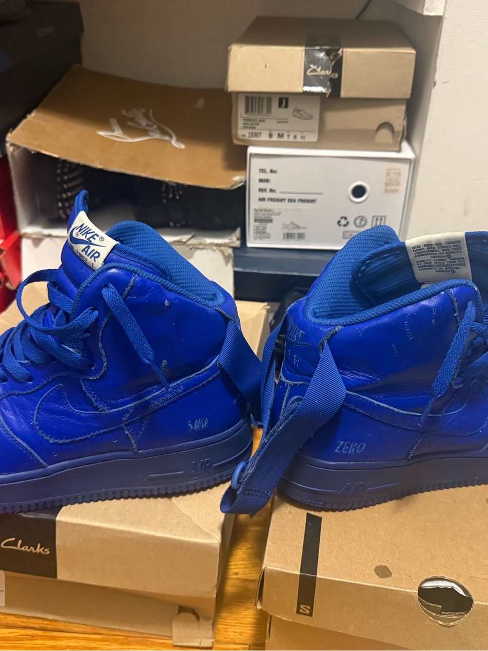 Nike Air Force 1 High-Top Sneakers in Royal Blue